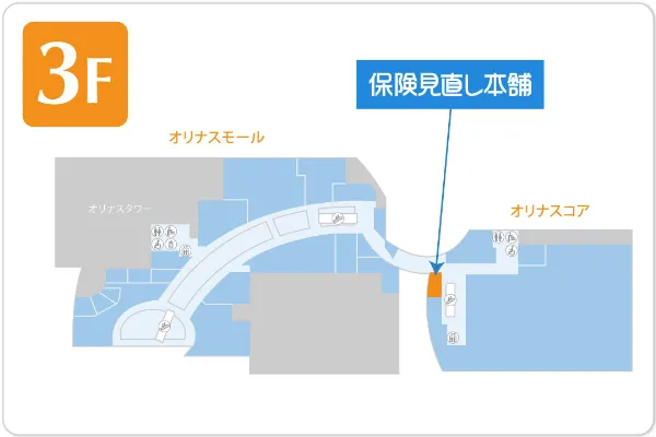 保険見直し本舗 錦糸町オリナス店フロアマップ