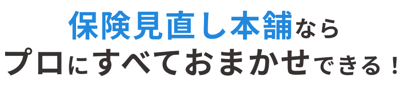 保険見直し本舗ならプロにすべておまかせできる!