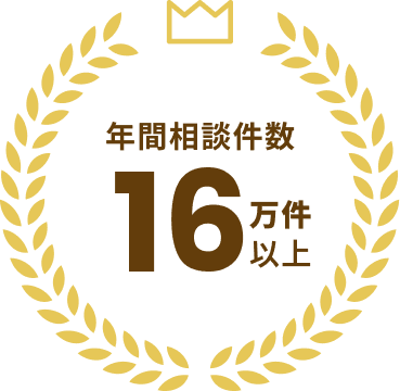 年間相談件数16万件以上