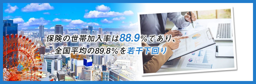 大阪府の保険加入率